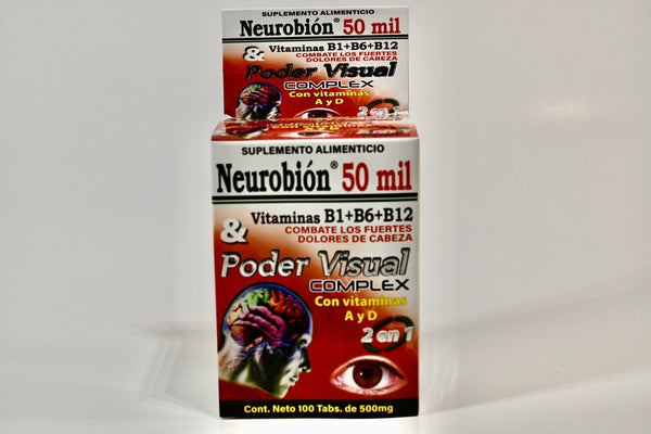Neurobion Visual 50 Mil Vitaminas B1 B6 B12 10 viales 15 ml / 10 ampollas 15 ml(vision complex)