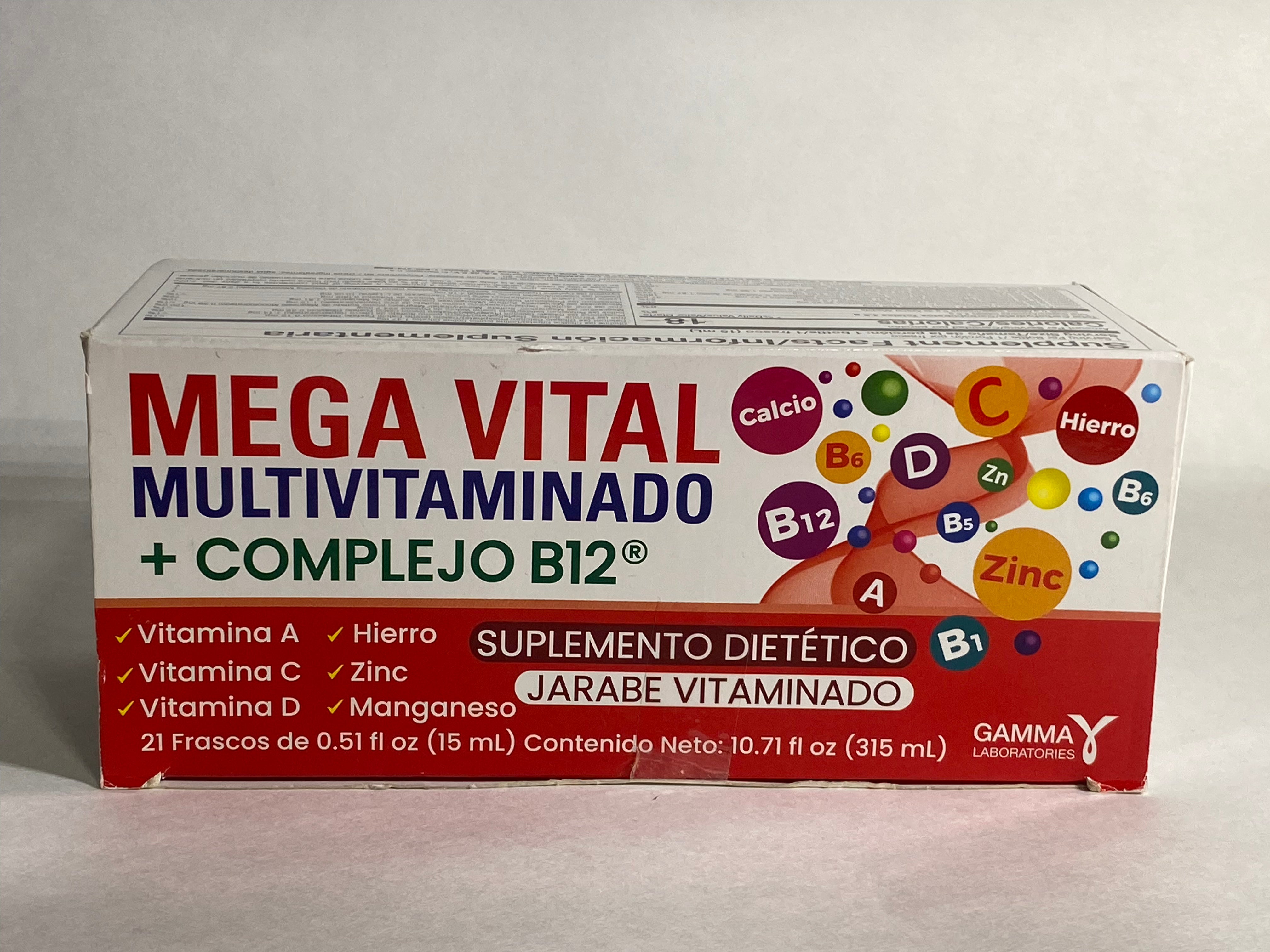 Megavital Forte + B Complex/ +Complejo B12 x 21 Viales