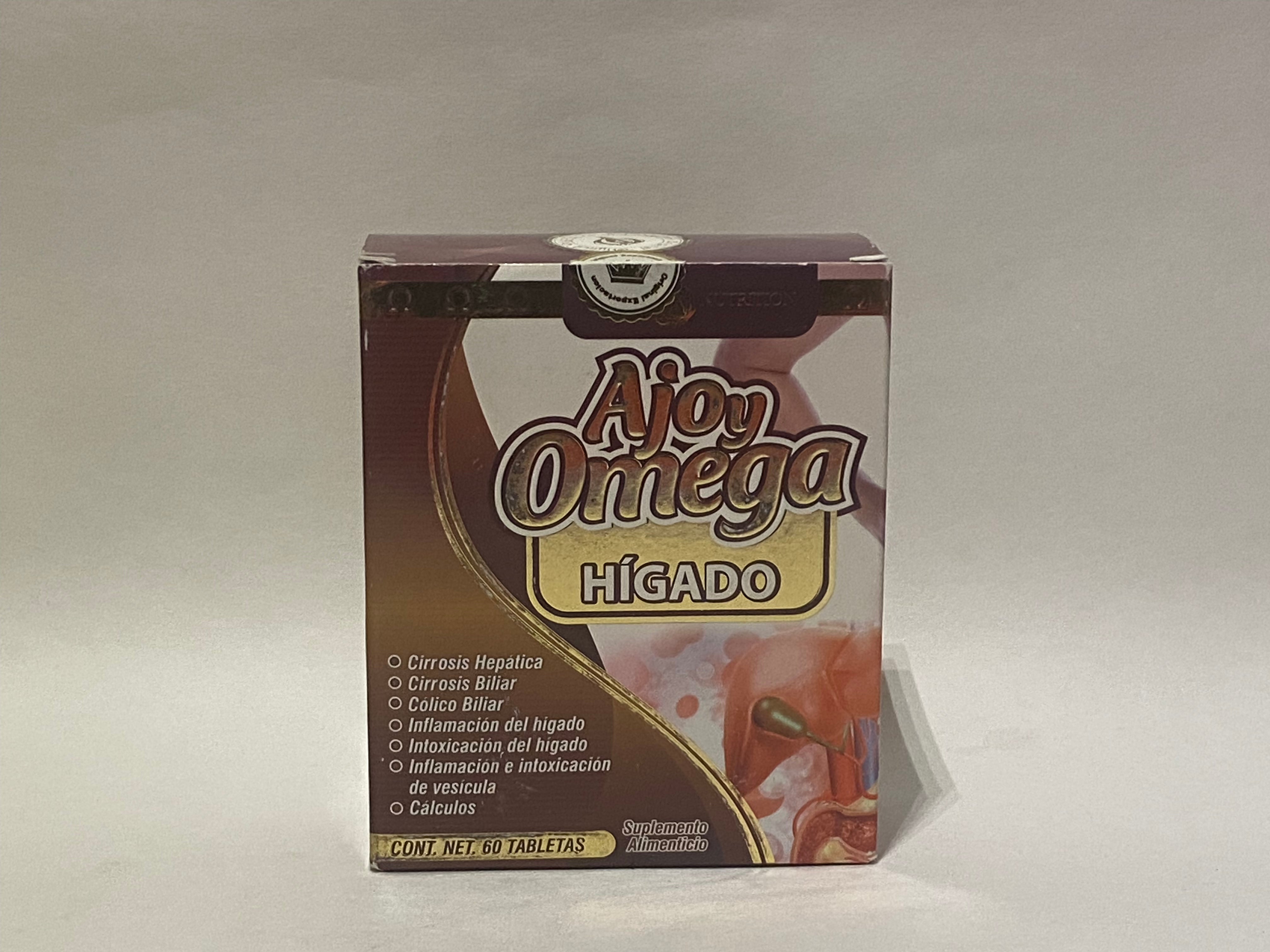 Ajoy Omega Higado Liver Natural Supplement Suplemento Alimenticio