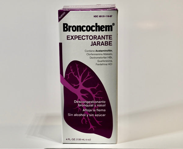 Broncochem II Expectorant Syrup, For Allergy 4 oz /  Jarabe Expectorante Broncochem 4 oz