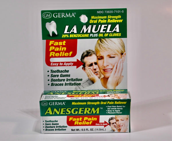 Germa La Muela Anesgerm Maximum Strength Mouth Analgesic 0.5 oz / Germa Anesgerm  La Muela (rapido alivio al dolor de muela) - 0.5oz