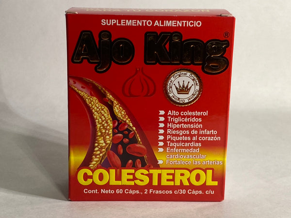 Ajo King Colesterol Natural Supplement / Suplemento Alimenticio