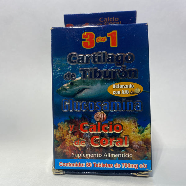 3 in 1 Cartilago de Tiburón – Shark Cartilage Supplements