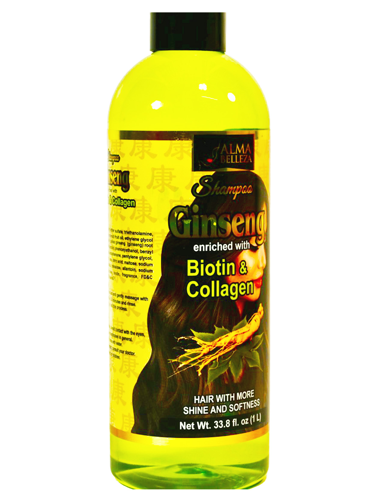 Shampoo Ginseng Biotin & Collagen 33.8 oz (1 L) / Shampoo Ginseng Biotina & Colágeno 33.8 oz