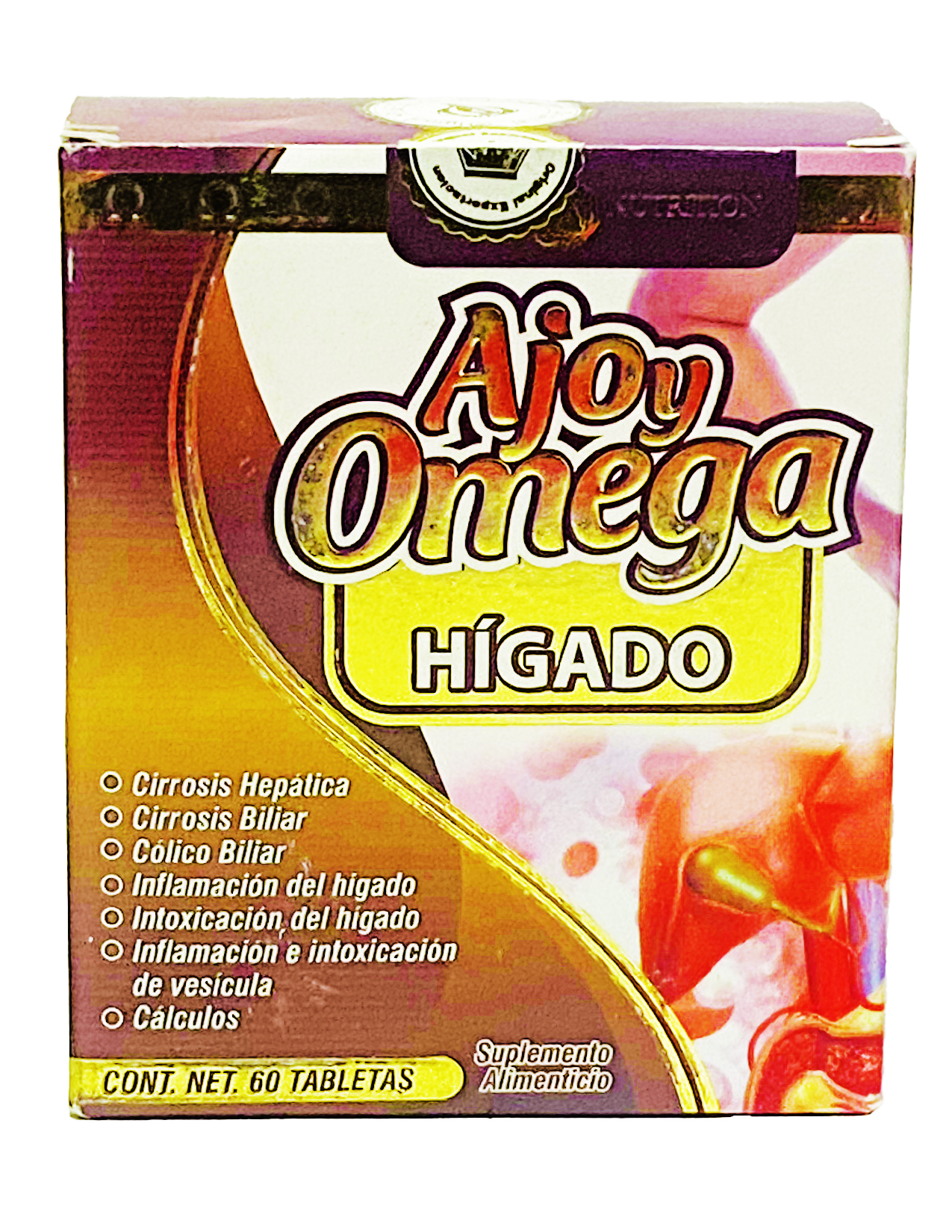 Ajoy Omega Higado / Liver Natural Supplement / Suplemento Alimenticio