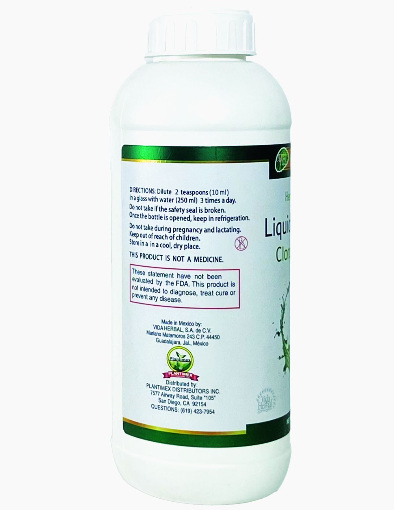 Liquid Chlorophyll - Herbal Supplement 33.8fl oz