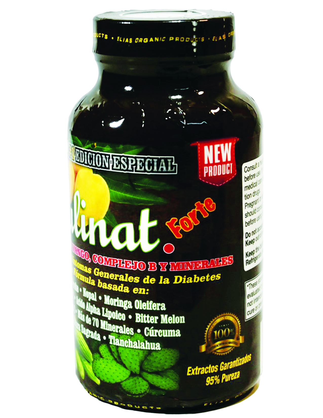 Insulinat Forte With B Complex Mango Leaf 60 tablets 900mg /  Insulinat Forte Con Hoja de Mango Complejo B 60 Tabletas 900mg